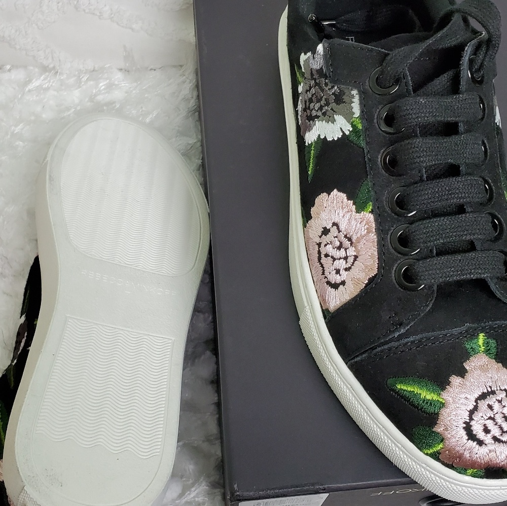 New Rebecca minkoff Bleecker floral embroidered sneakers size 7 - Picture 6 of 7